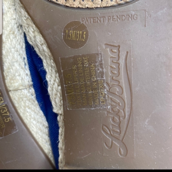 Lucky Brand Dexie Canvas Flat Slip on Size 7.5 - Picture 2 of 6